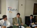 EuFoA Secretary General Dr M Kambeck with Mr Gunnar Wiegand, DG Relex and EuFoA's Senior Counsellor Mr P Hovhannisyan